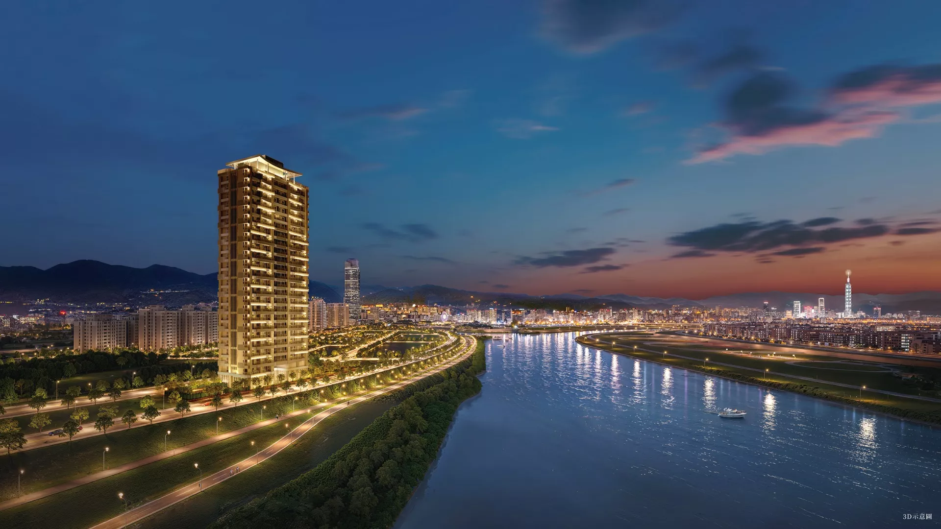 北投建案，遠雄泱玥建築外觀，高端生活，面河擁山無限視野