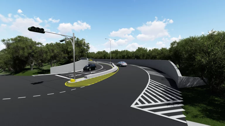 文化一路至青山路道路新闢工程模擬圖。