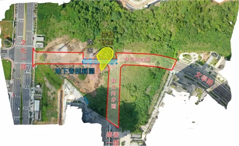機場捷運A7站區開發案區外道路新闢工程」施工位置圖