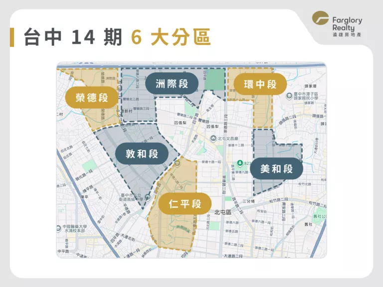台中 14 期重劃區在哪裡?地理位置與 6 大分區一次看